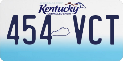 KY license plate 454VCT