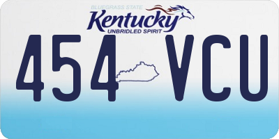 KY license plate 454VCU