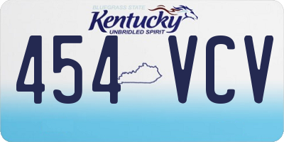 KY license plate 454VCV