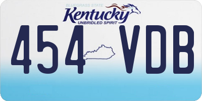 KY license plate 454VDB