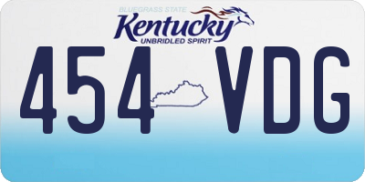 KY license plate 454VDG