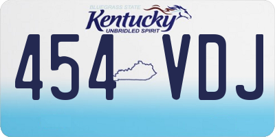 KY license plate 454VDJ