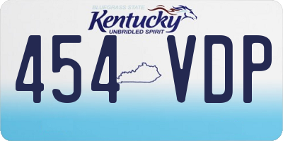 KY license plate 454VDP