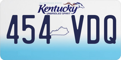 KY license plate 454VDQ