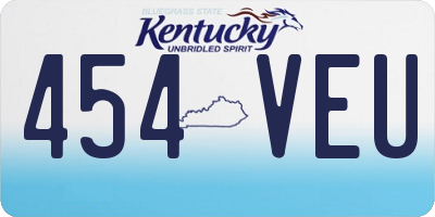KY license plate 454VEU