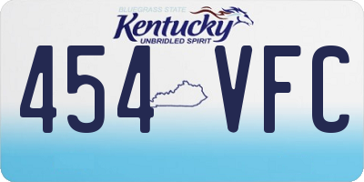 KY license plate 454VFC