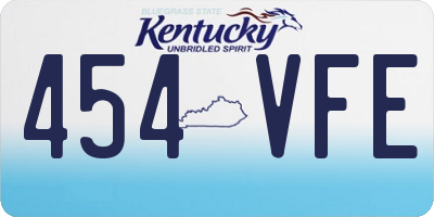 KY license plate 454VFE