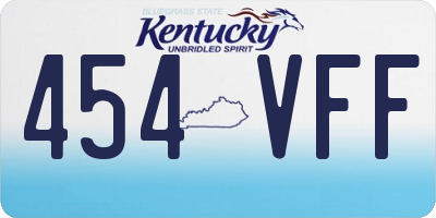KY license plate 454VFF
