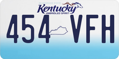 KY license plate 454VFH