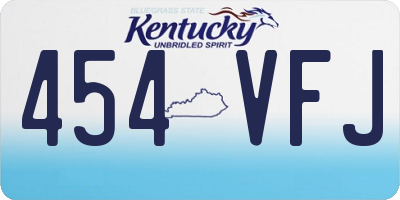KY license plate 454VFJ