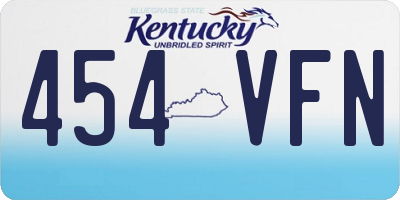 KY license plate 454VFN