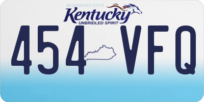 KY license plate 454VFQ