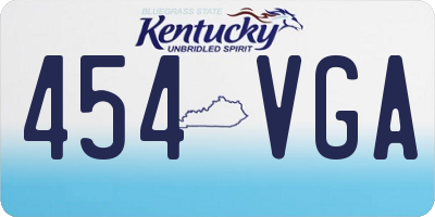 KY license plate 454VGA