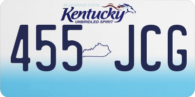 KY license plate 455JCG