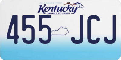 KY license plate 455JCJ