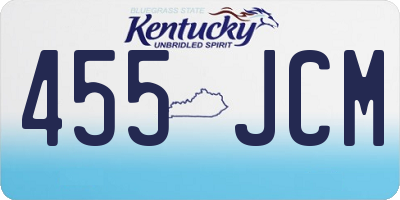 KY license plate 455JCM