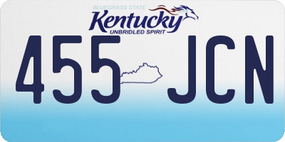 KY license plate 455JCN