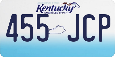 KY license plate 455JCP