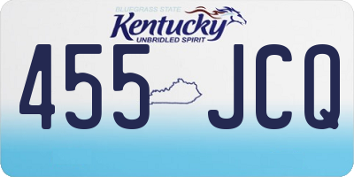 KY license plate 455JCQ