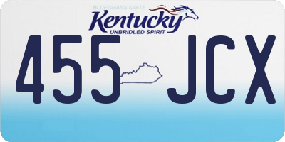 KY license plate 455JCX