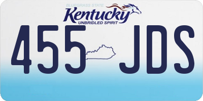 KY license plate 455JDS