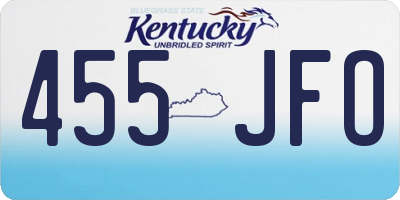 KY license plate 455JFO