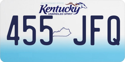 KY license plate 455JFQ