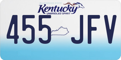 KY license plate 455JFV