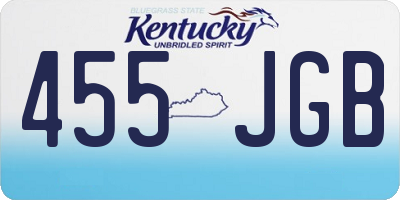 KY license plate 455JGB