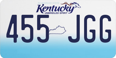 KY license plate 455JGG