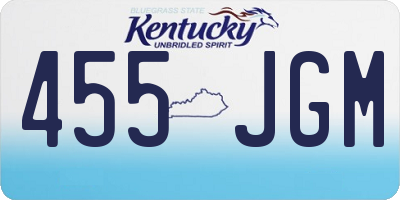 KY license plate 455JGM