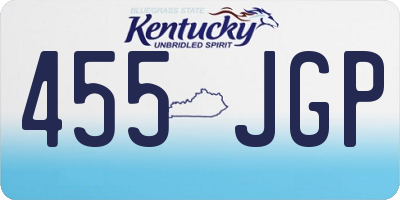 KY license plate 455JGP
