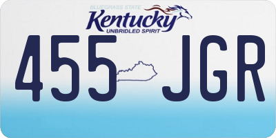 KY license plate 455JGR