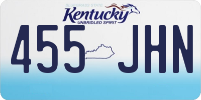 KY license plate 455JHN