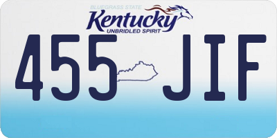 KY license plate 455JIF