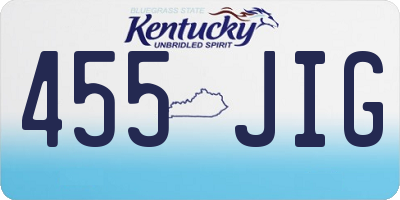 KY license plate 455JIG