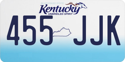 KY license plate 455JJK