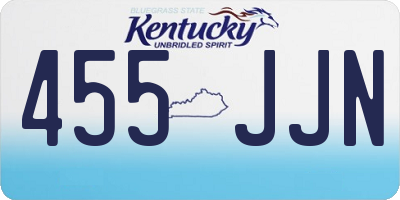 KY license plate 455JJN