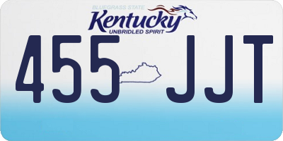 KY license plate 455JJT