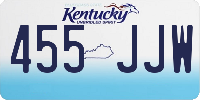 KY license plate 455JJW