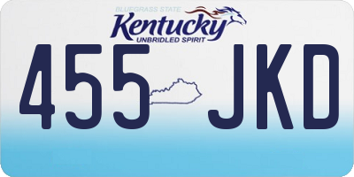 KY license plate 455JKD