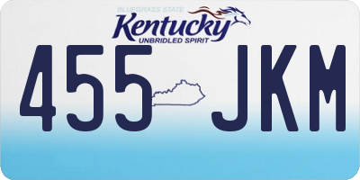 KY license plate 455JKM