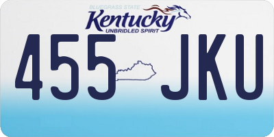 KY license plate 455JKU