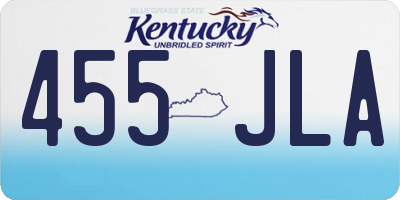 KY license plate 455JLA