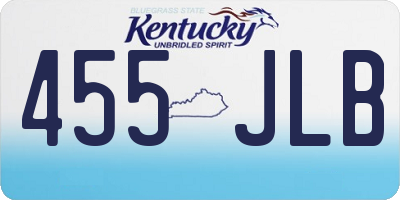 KY license plate 455JLB