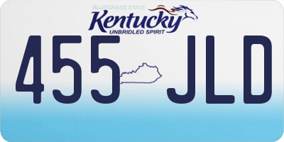 KY license plate 455JLD