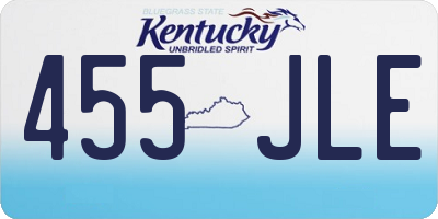 KY license plate 455JLE