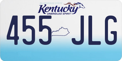 KY license plate 455JLG