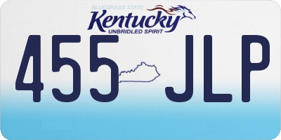 KY license plate 455JLP