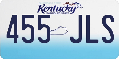 KY license plate 455JLS